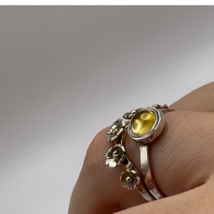 Anel Duplo Sol Florido