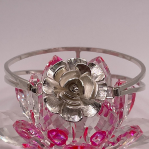 Bracelete Flor Prateada