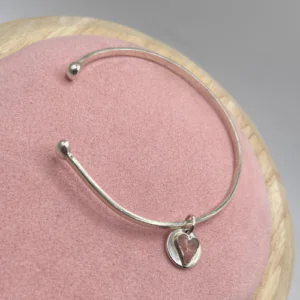 Bracelete Coração Rosa